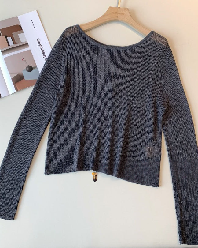 バックスリット メッシュニット〈4color〉