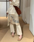 【本革】 ”tabi” ballet shoes - 足袋バレエシューズ - beige - ivonir