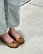 【本革】 ”tabi” ballet shoes - 足袋バレエシューズ - beige - ivonir