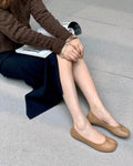 【本革】 ”tabi” ballet shoes - 足袋バレエシューズ - beige - ivonir
