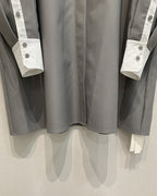 レトロモダン シャツワンピース〈２color〉