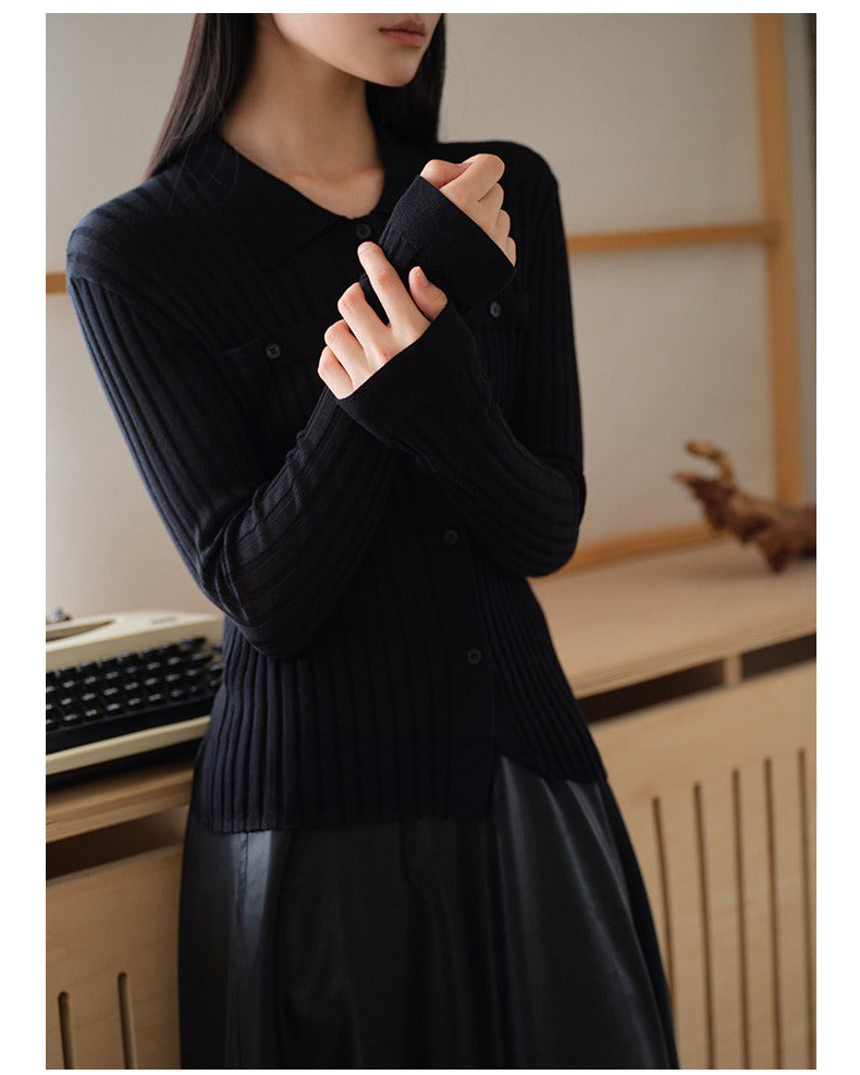 リブニット トップス〈3color〉