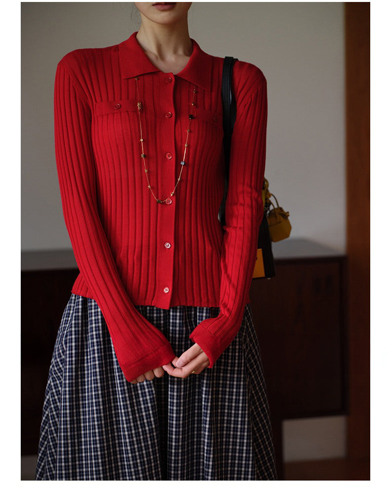 リブニット トップス〈3color〉