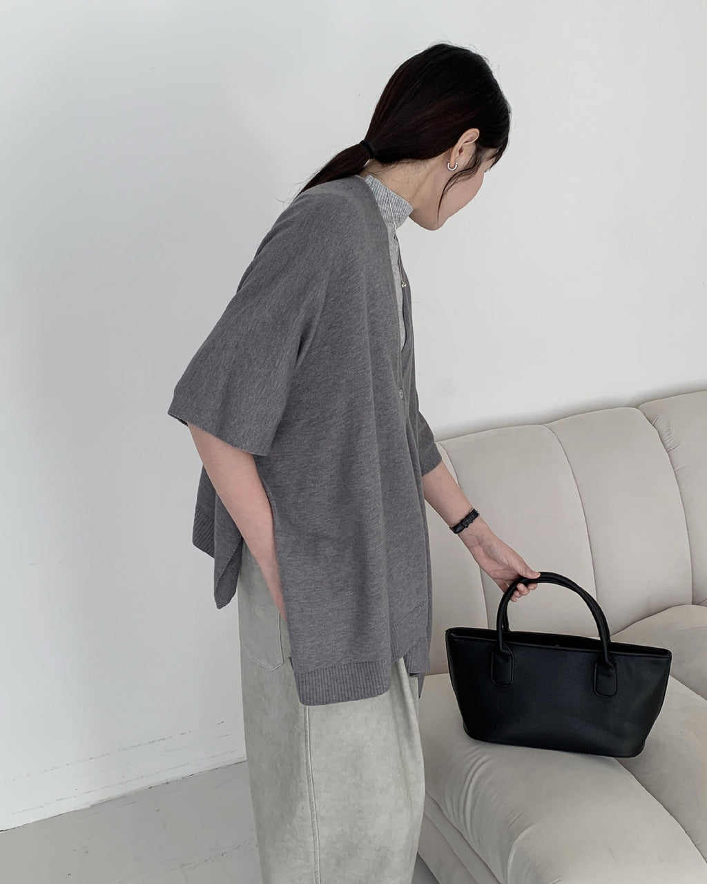 ニットショールカーデ〈3color〉