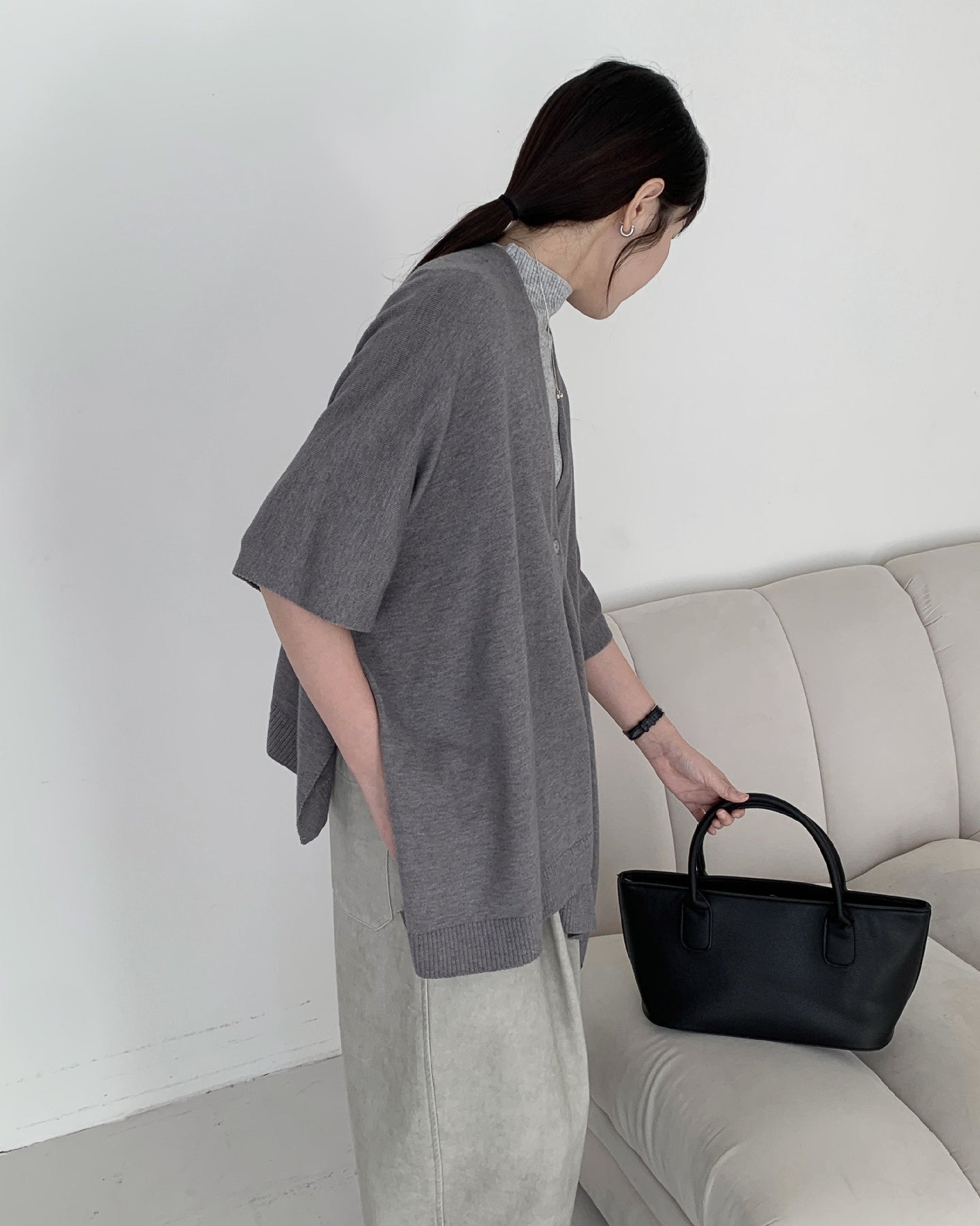ニットショールカーデ〈3color〉