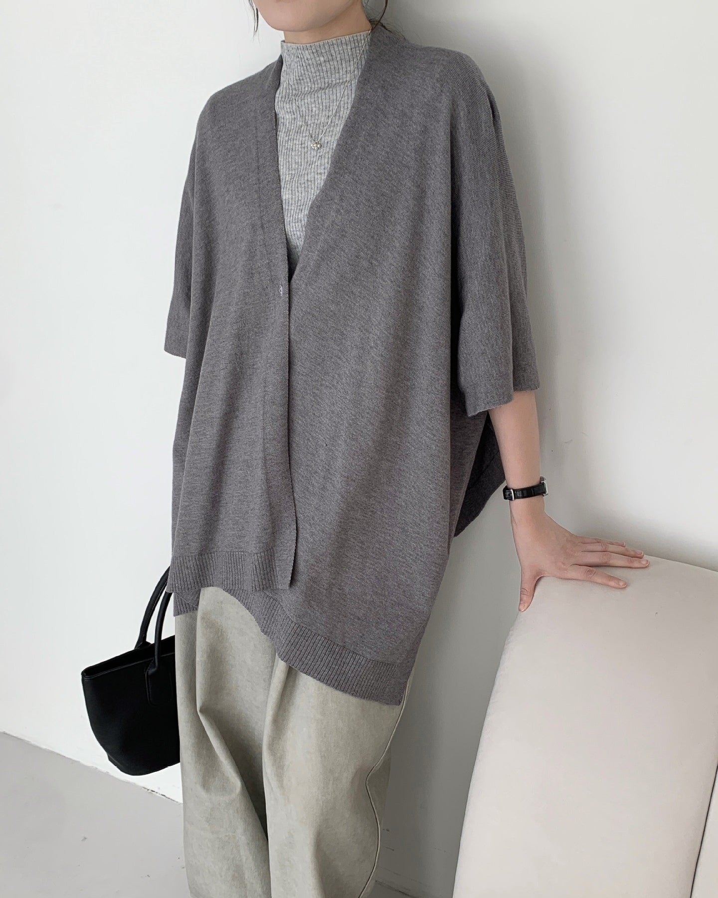 ニットショールカーデ〈3color〉