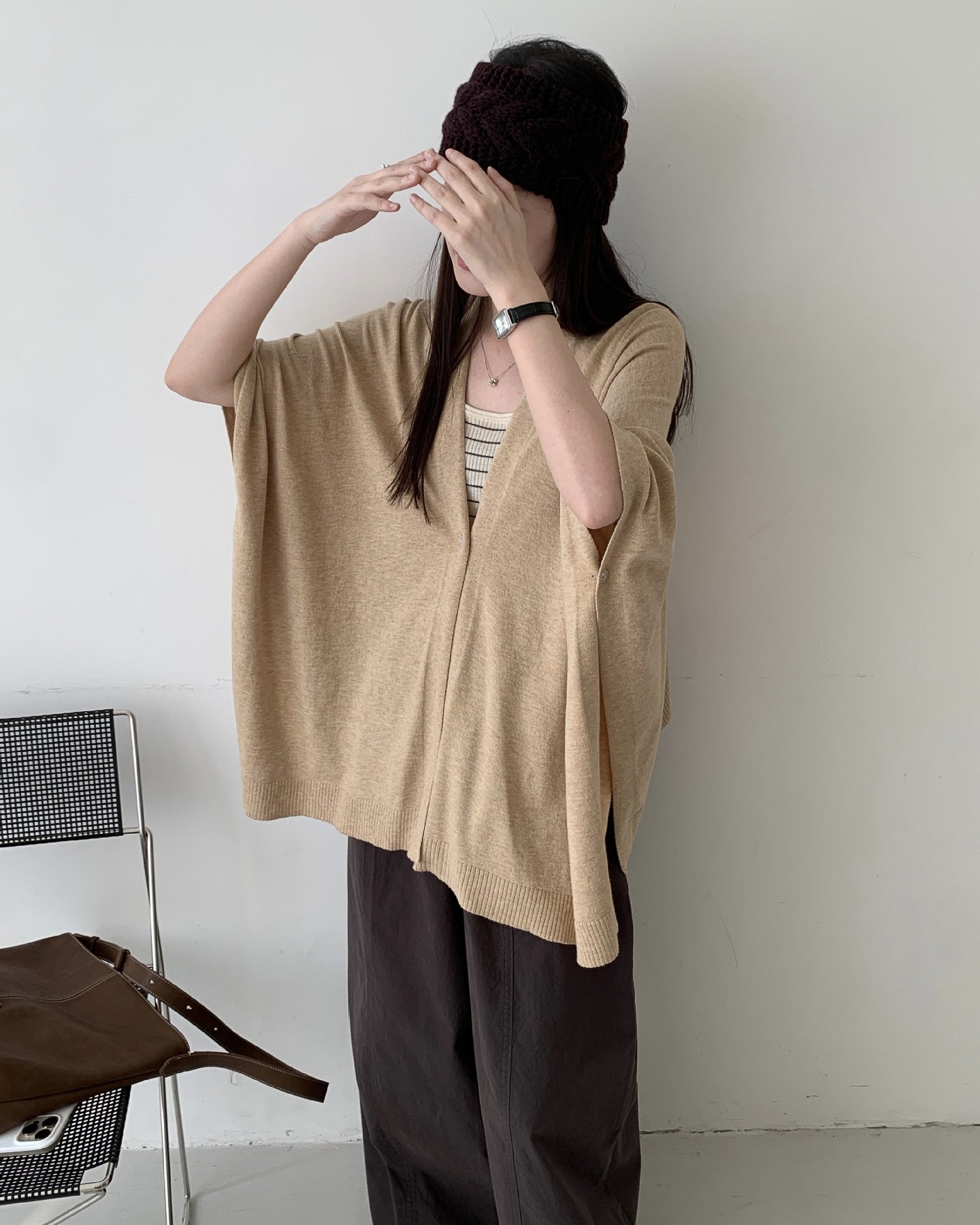 ニットショールカーデ〈3color〉