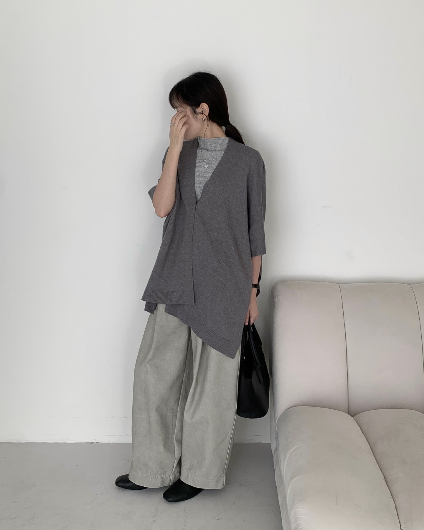 ニットショールカーデ〈3color〉