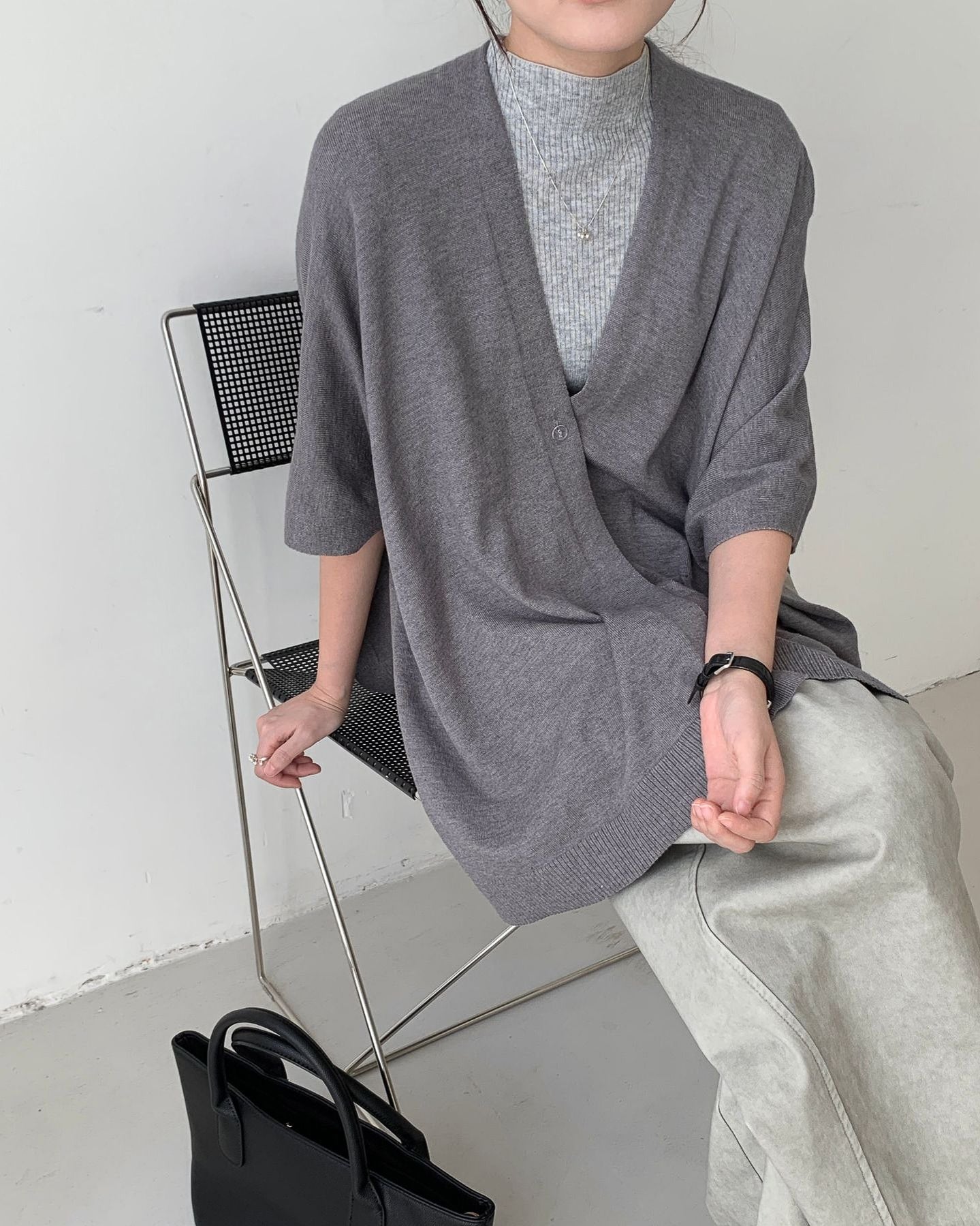 ニットショールカーデ〈3color〉