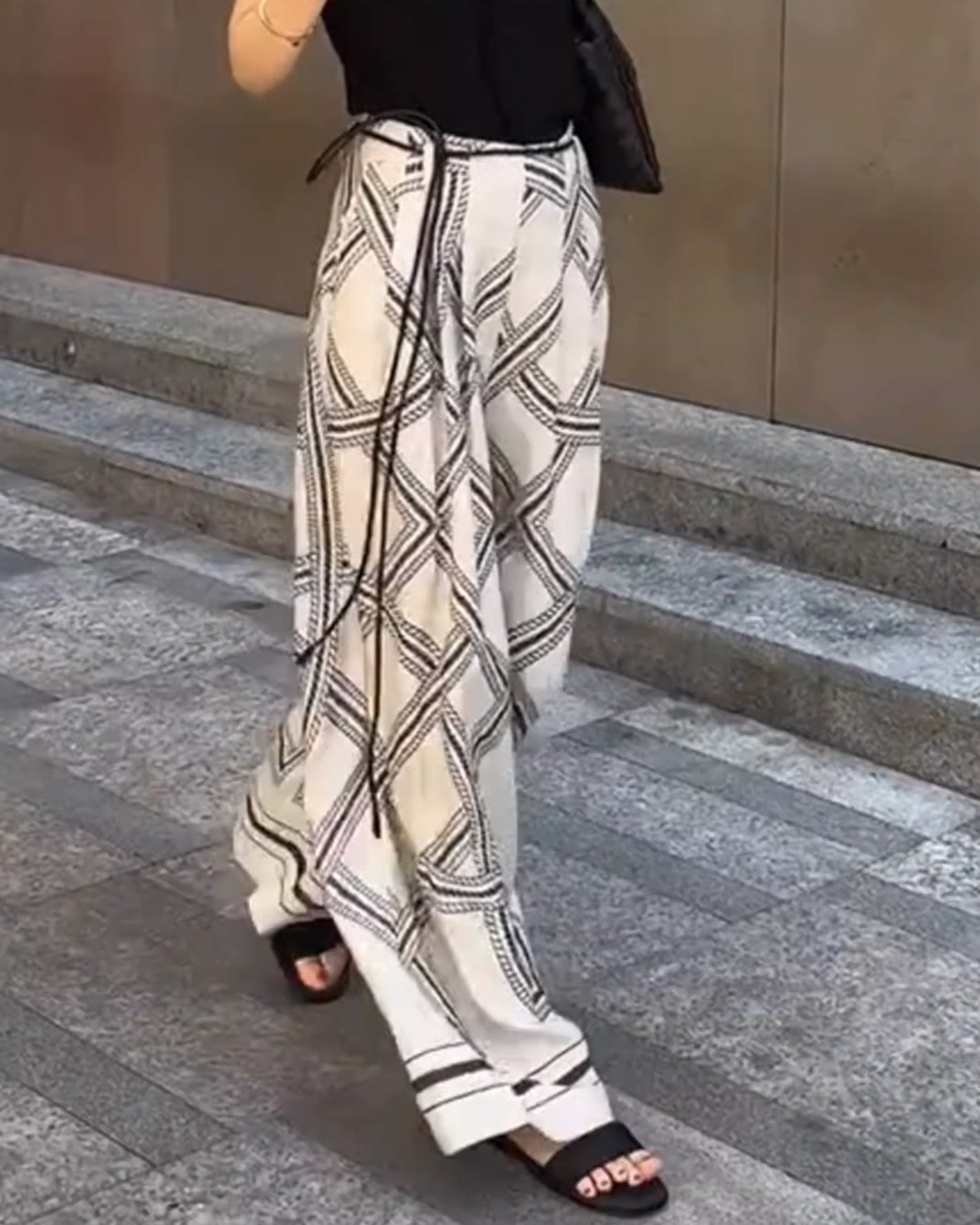 モダンジオメトリー ワイドパンツ