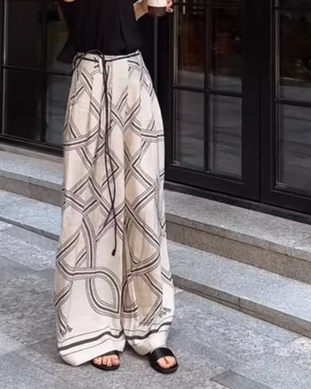 モダンジオメトリー ワイドパンツ